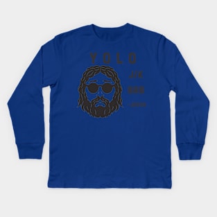 YOLO JK BRB Jesus Kids Long Sleeve T-Shirt